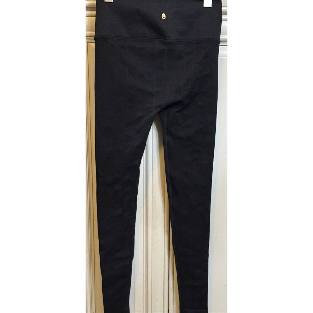 Spiritual Gangster Women's Ribbed Seamless High Rise Leggings Black XS/Small